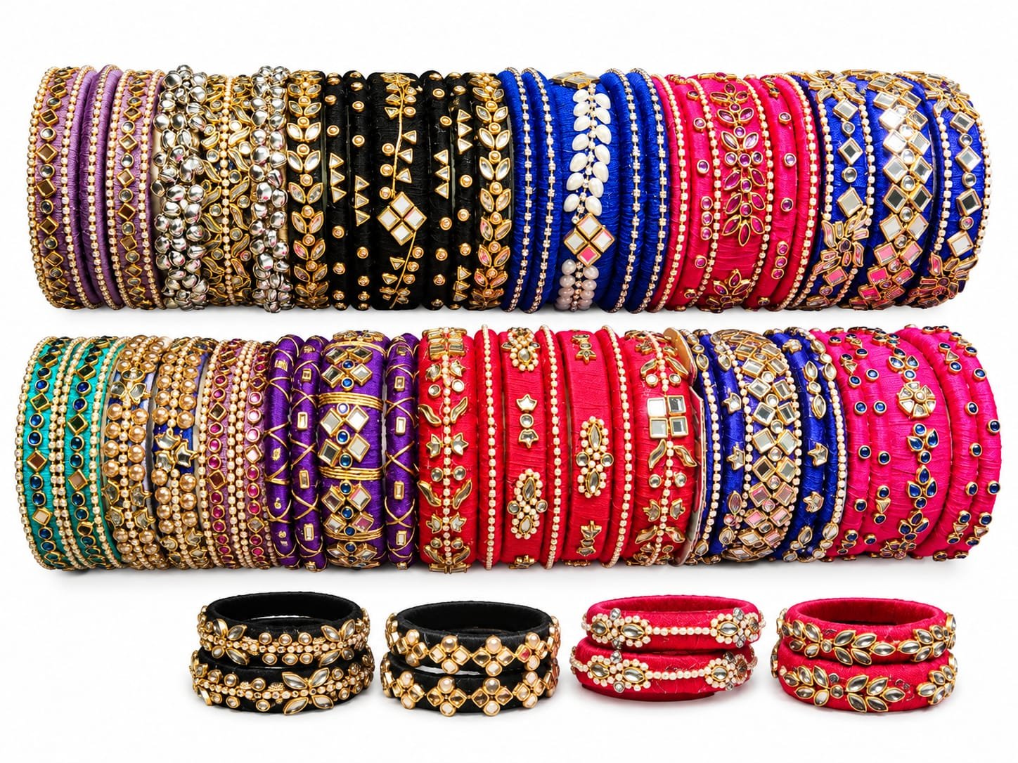 Handmade Premium Bridal Set – Royal Kundan & Silk Thread